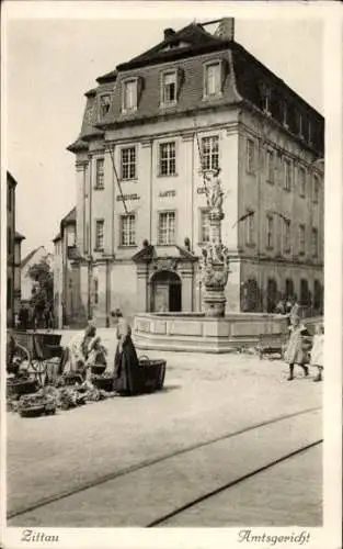 Ak Zittau in der Oberlausitz, Königl. Amtsgericht