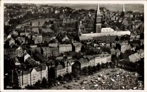 Ak Kiel in Schleswig Holstein, Fliegeraufnahme der Stadt