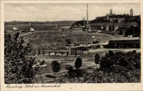 Ak Flensburg in Schleswig Holstein, Teilansicht, Marineschule