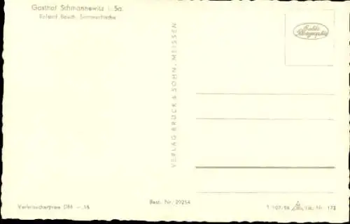 Ak Schmannewitz Dahlen in Sachsen, Gasthof, Roland Bauch