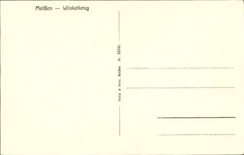 Ak Meißen in Sachsen, Blick in das Gasthaus Winkelkrug