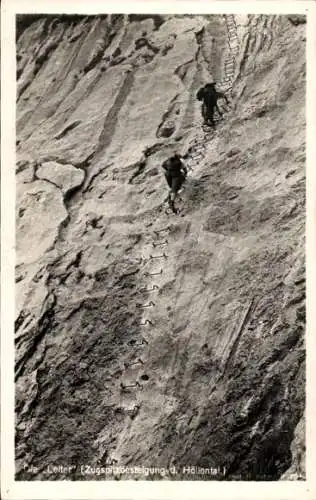 Ak Zugspitze, Die Leiter, Höllental