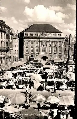 Ak Bonn am Rhein, Marktplatz, Rathaus