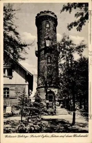 Ak Oybin in der Oberlausitz, Zittauer Gebirge, Hochwald, Hvozd, Turm