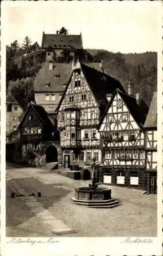 Ak Miltenberg am Main, Partie am Marktplatz