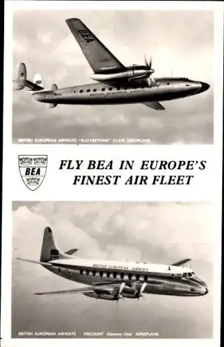 Ak Britisches Passagierflugzeug, BEA, Elizabethan Class Aeroplane, Viscount Discovery Class