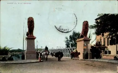 Ak Cairo Kairo Ägypten, Kasre el-Nil-Brücke