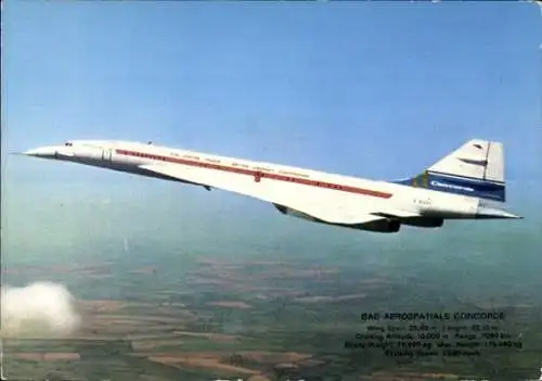 Ak Überschallflugzeug BAC Aerospatiale Concorde