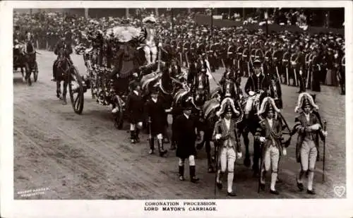 AK City of Westminster, London, England, Krönungsprozession, Wagen des Oberbürgermeisters