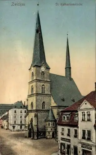 Ak Zwickau in Sachsen, St. Katharinenkirche