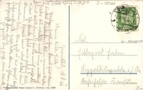 Ak Zwickau in Sachsen, Stadtpanorama, Mulde