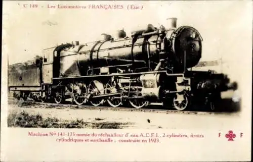 Ak Les Locomotives Francaises, Etat, Machine No. 141-175, Dampflokomotive