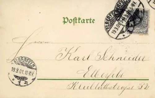 Glitzer Litho Glücksklee, Blumen, Kitsch