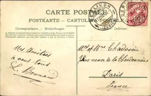 Präge Stoff Ak Liebespaar in Appenzeller Trachten