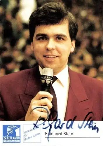 Ak Moderator Reinhard Stein, Portrait, Autogramm