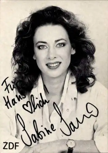 Ak Schauspielerin Sabine Sauer, Portrait, Autogramm