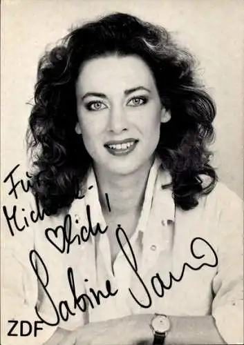 Ak Schauspielerin Sabine Sauer, Portrait, Autogramm