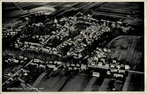 Ak Mittelhausen Erfurt in Thüringen, Fliegeraufnahme