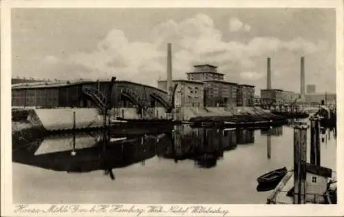 Ak Hamburg Wilhelmsburg Neuhof, Hansa Mühle GmbH, Werk