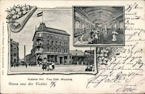 Ak Hamburg Mitte Veddel, Hotel Veddeler Hof