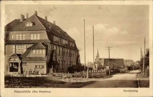 Ak Hamburg Harburg Neuenfelde, Kirchenstieg