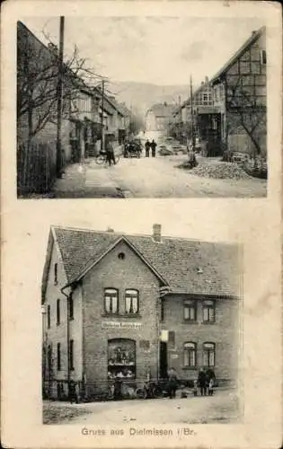 Ak Dielmissen in Niedersachsen, Straßenpartie, Geschäftshaus