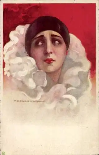 Künstler Ak Corbella, T., Pierrot, Portrait