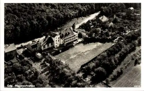 Ak Stecklenberg Thale im Harz, Fliegeraufnahme Jugendherberge