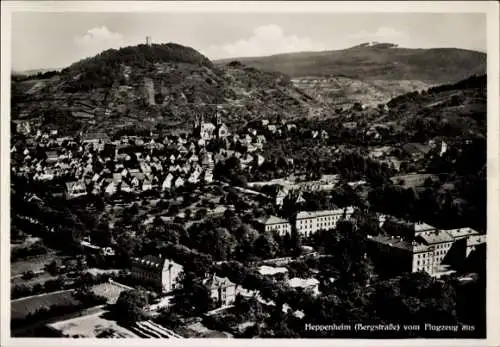 Ak Heppenheim an der Bergstraße, Fliegeraufnahme