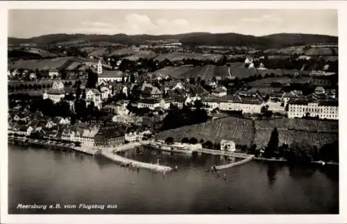 Ak Meersburg am Bodensee, Fliegeraufnahme