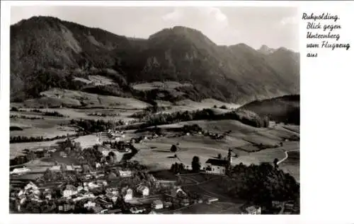 Ak Ruhpolding in Oberbayern, Fliegeraufnahme, Unterberg