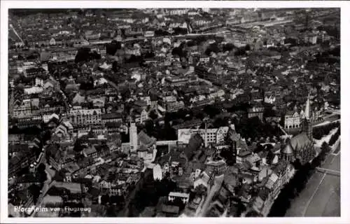 Ak Pforzheim im Schwarzwald, Fliegeraufnahme