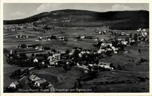 Ak Neubau Fichtelberg im Fichtelgebirge Oberfranken, Fliegeraufnahme