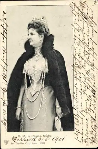 Ak Königin Margarethe von Italien, Porträt