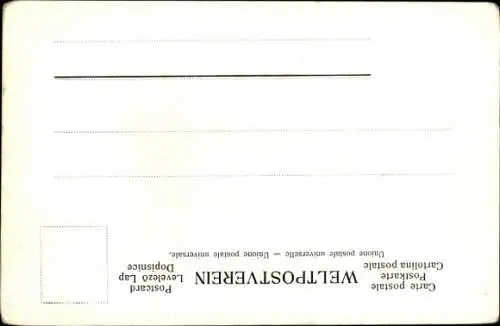 Ak Porträt eines Mannes, Profil, Anzug, Signatur, Persönlichkeit