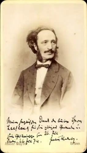 CdV Julius Levy Rodenberg, Schriftsteller, Gründer der Frankfurter Rundschau, Portrait