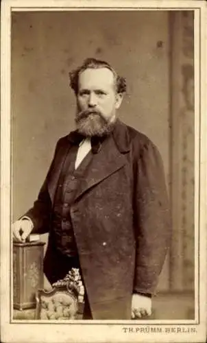 CdV Emil Palleske, Schriftsteller, Schauspieler, Portrait