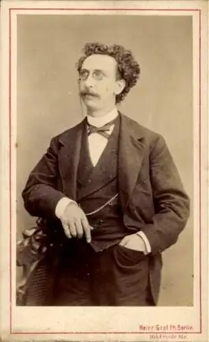 CdV Paul Lindau, Schriftsteller, Journalist, Theaterleiter, Portrait