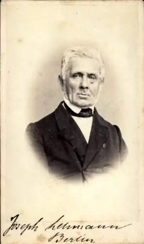 CdV Joseph Lehmann, Schriftsteller, Portrait