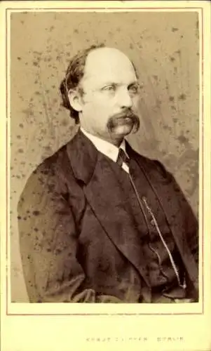 CdV Friedrich Spielhagen, Schriftsteller, Portrait