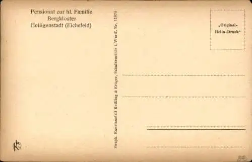 Ak Heilbad Heiligenstadt Eichsfeld Thüringen, Pensionat zur heiligen Familie, Bergkloster