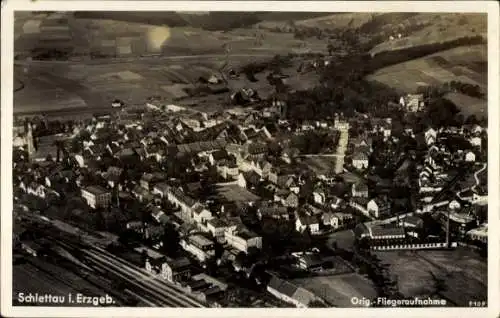 Ak Schlettau im Erzgebirge, Luftbild