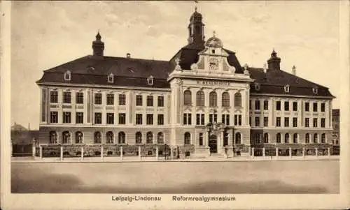 Ak Lindenau Leipzig in Sachsen, Reformrealgymnasium