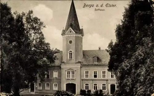 Ak Berga an der Elster Thüringen, Rathaus