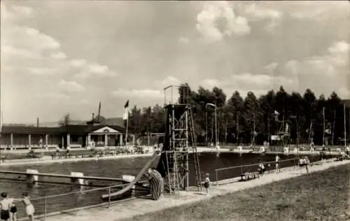 Ak Olbernhau im Erzgebirge, Schwimmbad