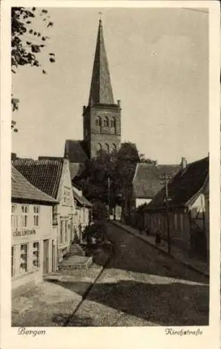 Ak Bergen auf der Insel Rügen, Kirchstraße