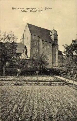 Ak Heringen an der Helme Thüringen, Schloss