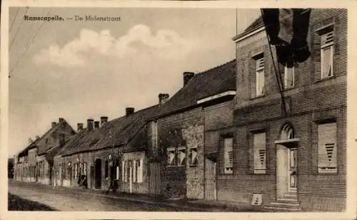 Ak Ramskapelle Ramscapelle Nieuwpoort Westflandern, De Molenstraat