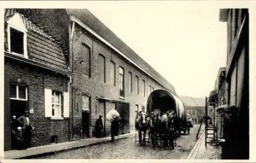 Ak Kortrijk Kortrijk Westflandern, Straße, Fuhrwerk, Passanten