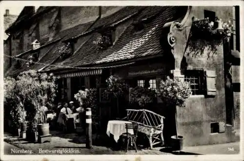 Ak Nürnberg in Mittelfranken, Bratwurstglöcklein